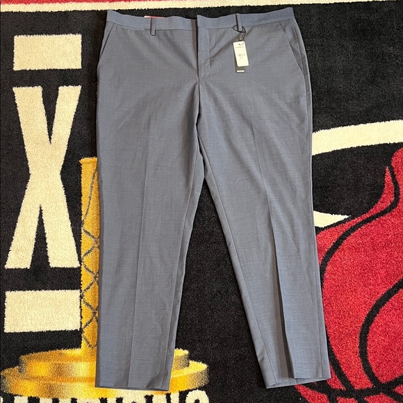 Express Mens Slim Stretch Blue Dress Pants Size 38x30
